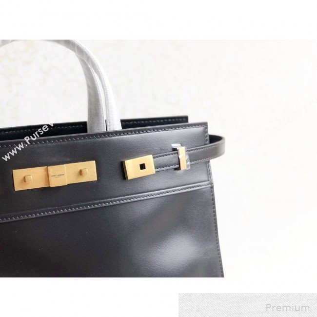 Saint Laurent Manhattan Medium Top Handle Bag in Smooth Leather 553745 Black 2019 (KTS-9051407)