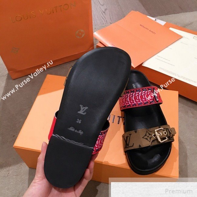 Louis Vuitton Bom Dia Monogram Print Flat Sandals 1A4WJK 2019 (HQG-9051610)