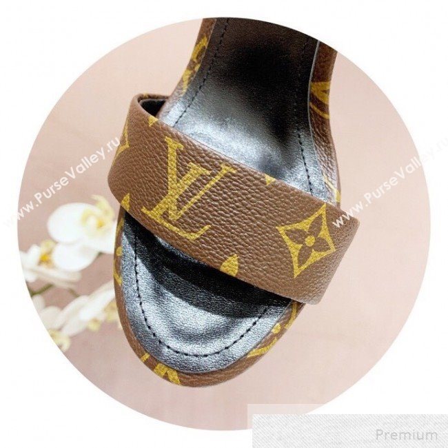 Louis Vuitton Silhouette Monogram Flower Shaped Heel Sandals Monogram 2019 (1050-9051538)