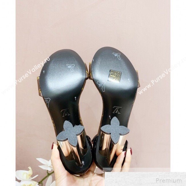 Louis Vuitton Silhouette Monogram Flower Shaped Heel Sandals Monogram 2019 (1050-9051538)