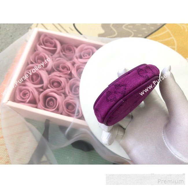 Louis Vuitton Monogram Denim Round Bag Charm & Key Holder M68291 Purple 2019 (LVSJ-9061032)