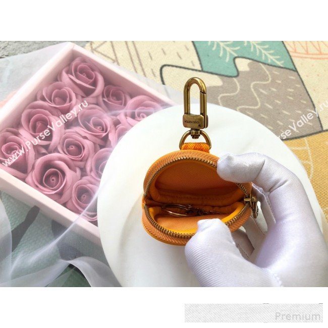 Louis Vuitton Monogram Denim Round Bag Charm & Key Holder M68291 Ochre Yellow 2019 (LVSJ-9061034)
