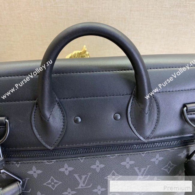 Louis Vuitton Mens Steamer PM Top Handle Bag M44473 Monogram Eclipse Canvas 2019 (LVSJ-9061037)