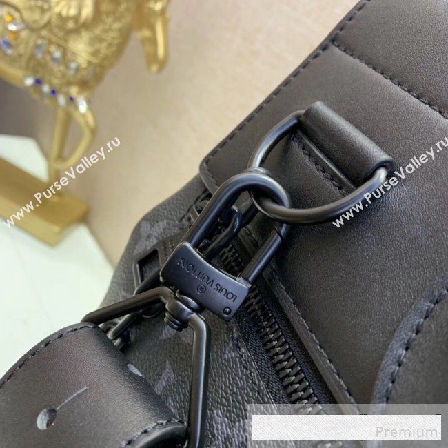 Louis Vuitton Mens Steamer PM Top Handle Bag M44473 Monogram Eclipse Canvas 2019 (LVSJ-9061037)