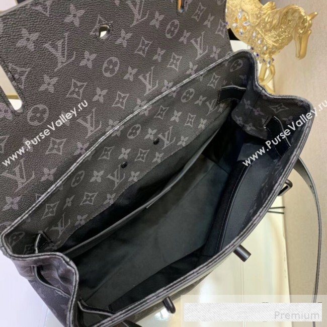 Louis Vuitton Mens Steamer PM Top Handle Bag M44473 Monogram Eclipse Canvas 2019 (LVSJ-9061037)