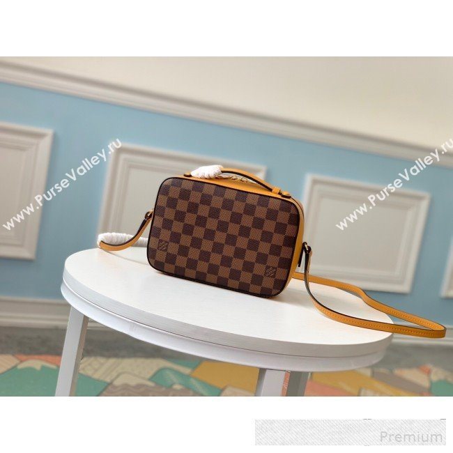 Louis Vuitton Damier Azur Canvas Saintonge Top Handle Bag N40155 Yellow 2019 (LVSJ-9061041)
