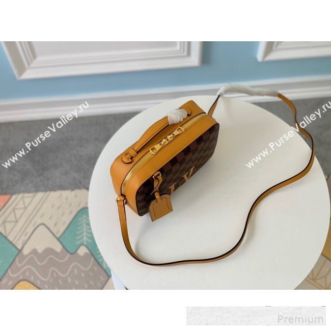 Louis Vuitton Damier Azur Canvas Saintonge Top Handle Bag N40155 Yellow 2019 (LVSJ-9061041)