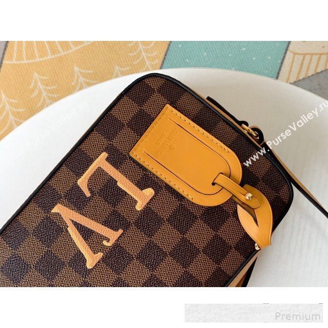 Louis Vuitton Damier Azur Canvas Saintonge Top Handle Bag N40155 Yellow 2019 (LVSJ-9061041)