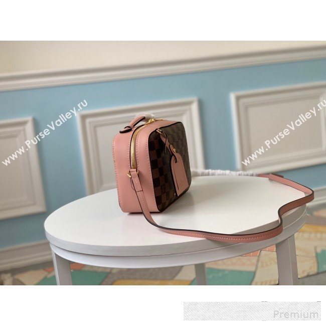 Louis Vuitton Damier Azur Canvas Saintonge Top Handle Bag N40155 Pink 2019 (LVSJ-9061040)