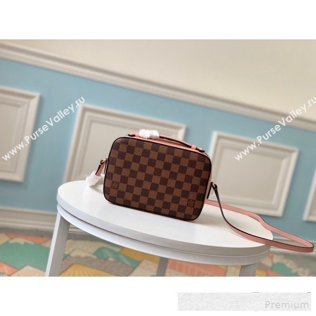 Louis Vuitton Damier Azur Canvas Saintonge Top Handle Bag N40155 Pink 2019 (LVSJ-9061040)