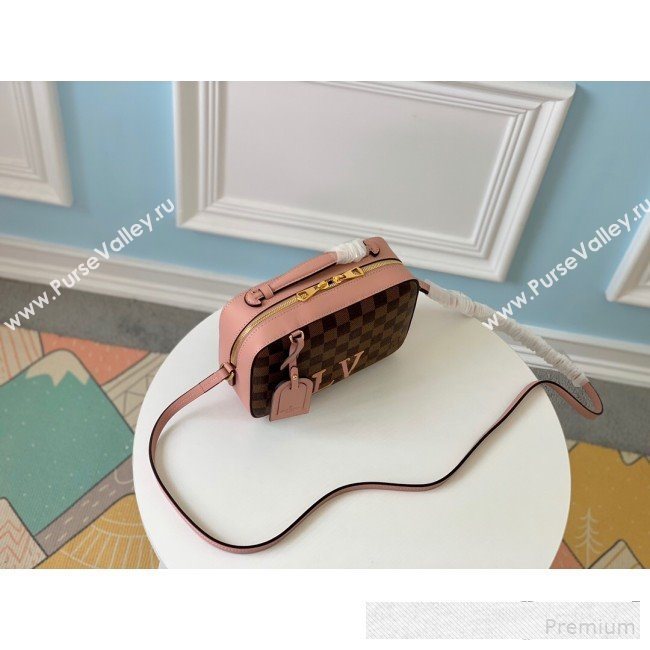 Louis Vuitton Damier Azur Canvas Saintonge Top Handle Bag N40155 Pink 2019 (LVSJ-9061040)