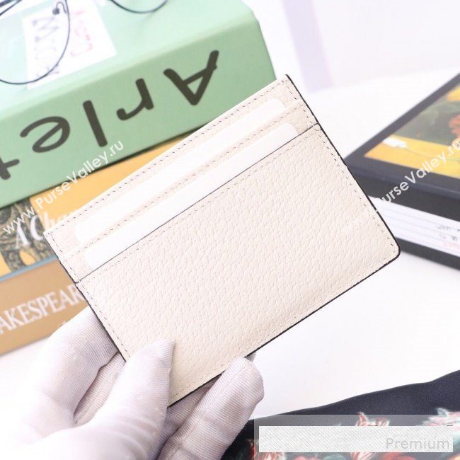 Gucci GG Web Leather Ophidia Card Case ‎523159 White (DLH-9061045)
