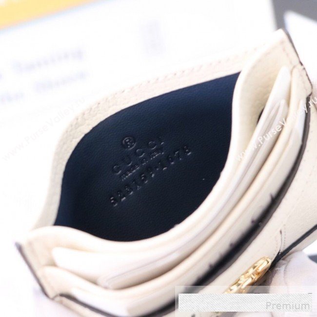 Gucci GG Web Leather Ophidia Card Case ‎523159 White (DLH-9061045)