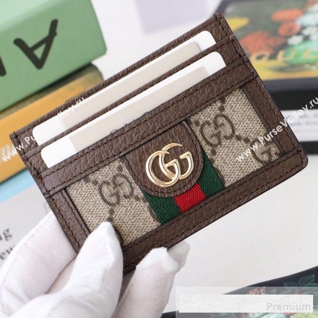 Gucci GG Web Canvas Ophidia Card Case ‎523159   (DLH-9061046)