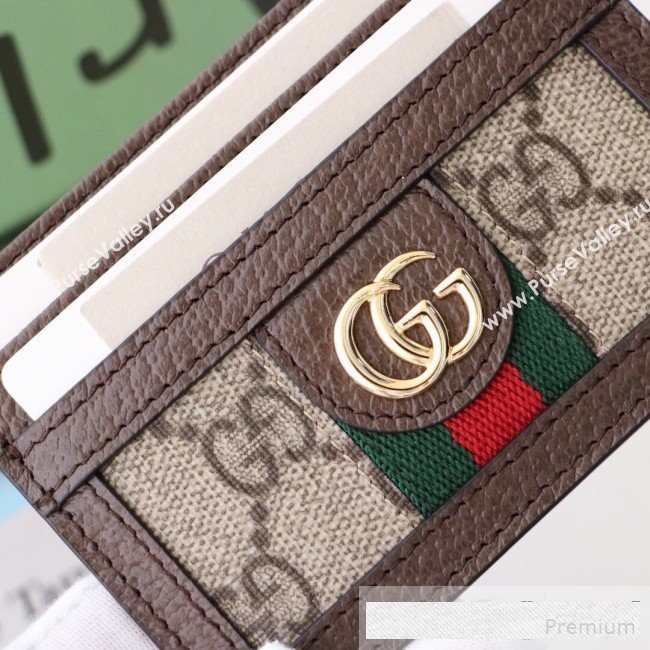 Gucci GG Web Canvas Ophidia Card Case ‎523159   (DLH-9061046)