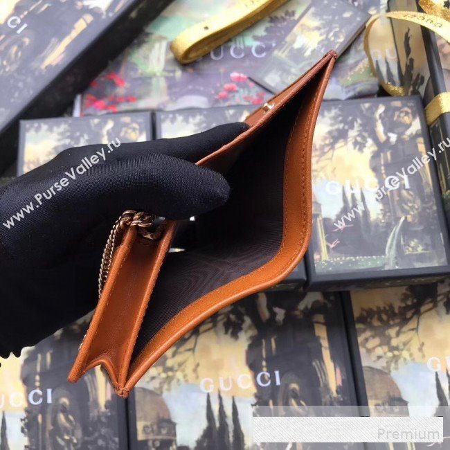 Gucci Beige Vintage Canvas Rajah Chain Card Case Wallet ‎573790  (BLWX-9061052)