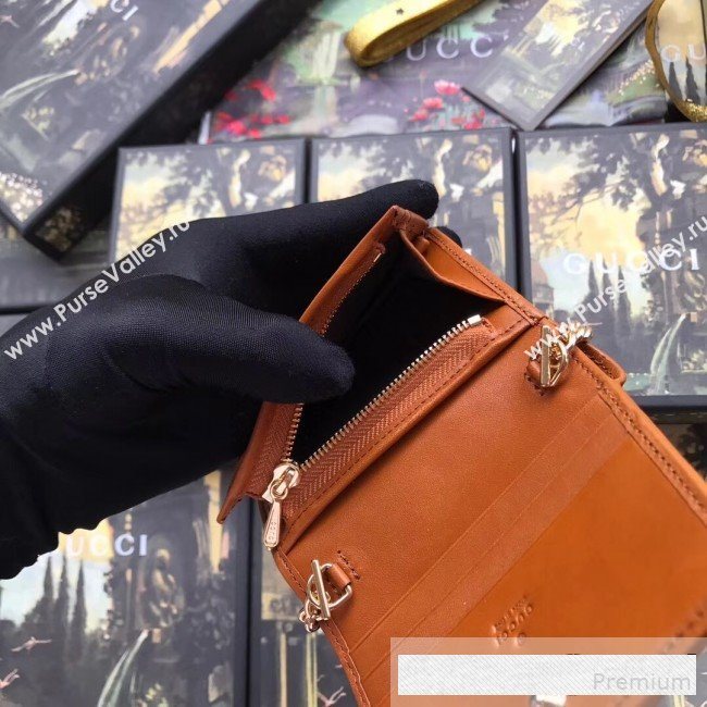 Gucci Beige Vintage Canvas Rajah Chain Card Case Wallet ‎573790  (BLWX-9061052)