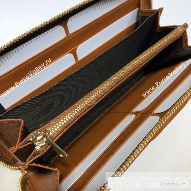 Gucci Beige Vintage Canvas Rajah Zip Around  Wallet 573791   (DLH-9061055)