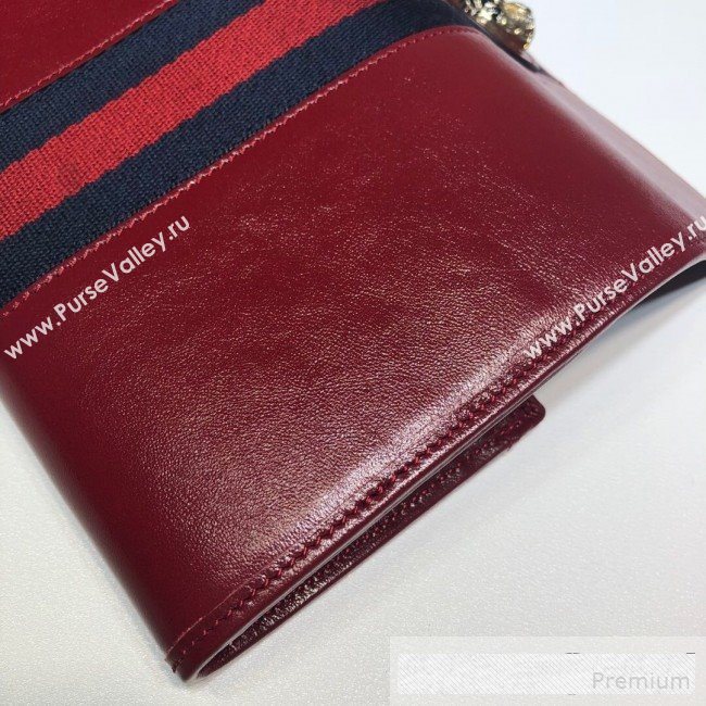 Gucci Leather Rajah Continental Wallet 573789 Red  (DLH-9061056)