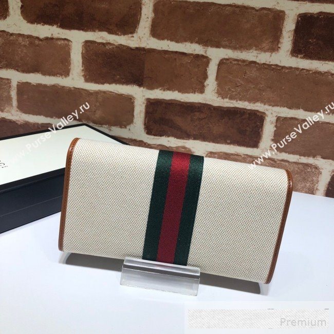 Gucci Beige Vintage Canvas Rajah Continental Wallet 573789  (DLH-9061057)