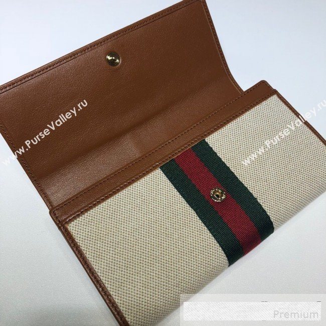 Gucci Beige Vintage Canvas Rajah Continental Wallet 573789  (DLH-9061057)