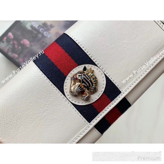 Gucci Leather Rajah Continental Wallet 573789 White (KDL-9061065)