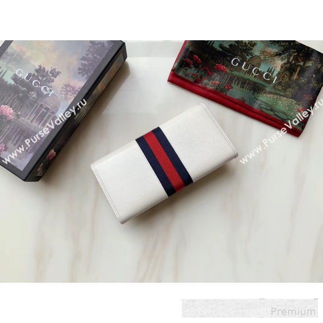 Gucci Leather Rajah Continental Wallet 573789 White (KDL-9061065)