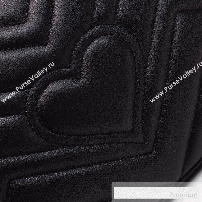 Gucci GG Marmont Leather Mini Top Handle Bag 547260 Black 2019 (MINGH-9061103)