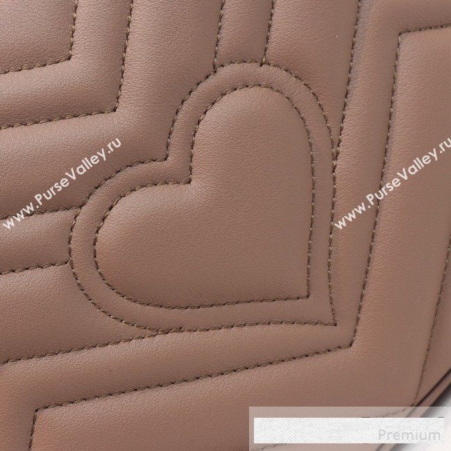 Gucci GG Marmont Leather Mini Top Handle Bag 547260 Dusty Pink 2019 (MINGH-9061104)