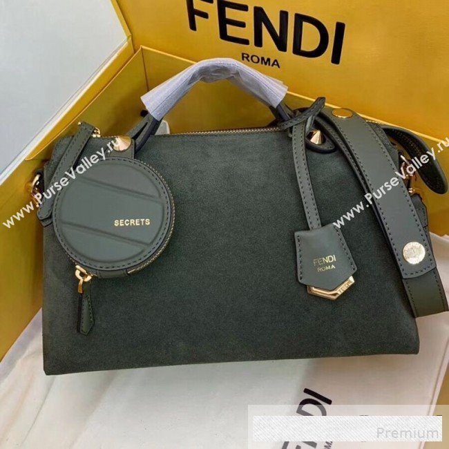 Fendi Suede By The Way Regular Boston Bag Green 2019 (AFEI-9061129)