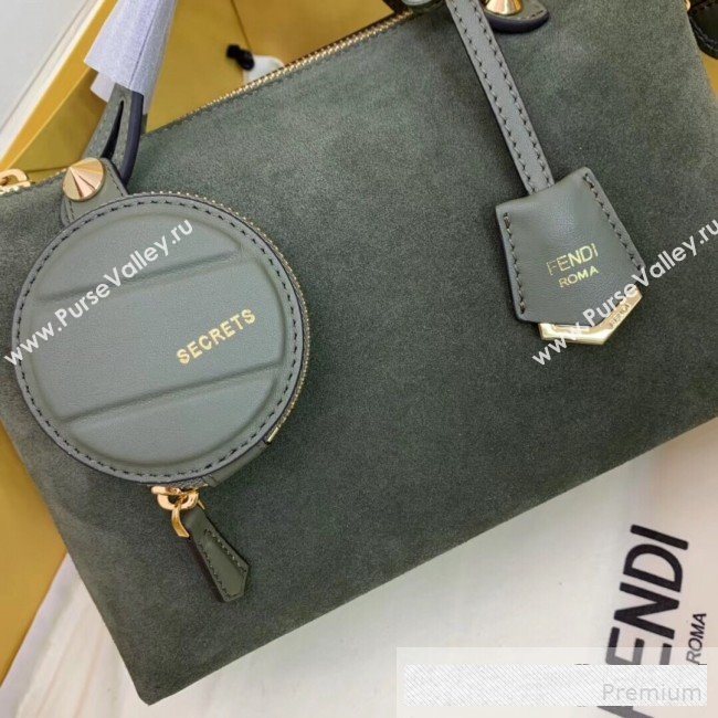 Fendi Suede By The Way Regular Boston Bag Green 2019 (AFEI-9061129)