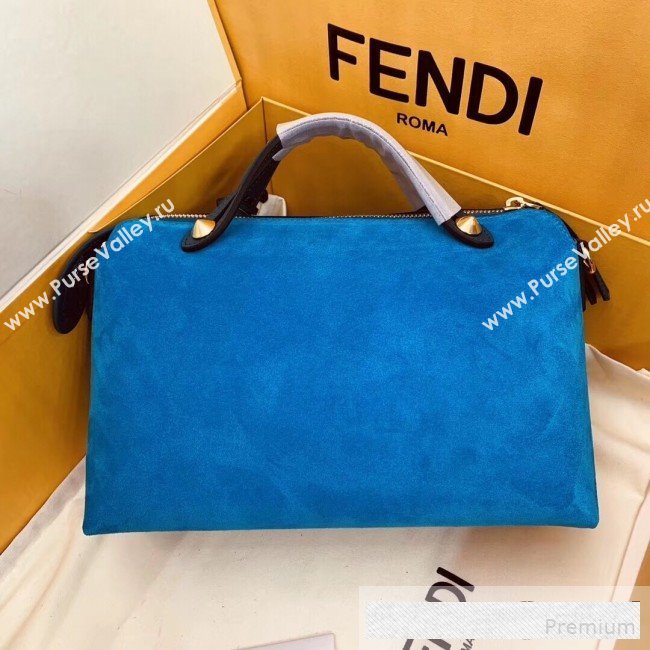 Fendi Suede By The Way Regular Boston Bag Blue 2019 (AFEI-9061130)