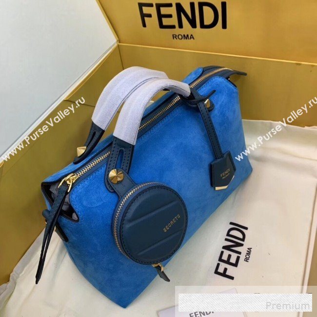 Fendi Suede By The Way Regular Boston Bag Blue 2019 (AFEI-9061130)