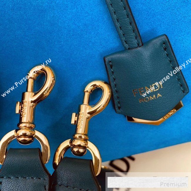 Fendi Suede By The Way Regular Boston Bag Blue 2019 (AFEI-9061130)