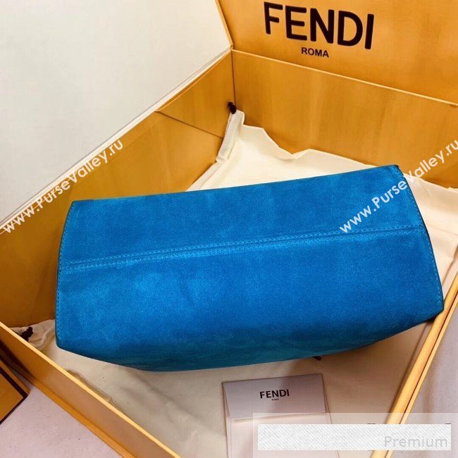 Fendi Suede By The Way Regular Boston Bag Blue 2019 (AFEI-9061130)