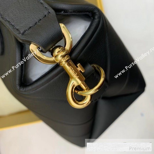 Fendi Diagonal Leather By The Way Regular Boston Bag Black 2019 (AFEI-9061125)