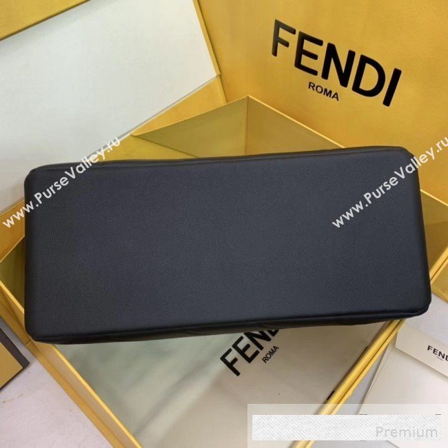 Fendi Diagonal Leather By The Way Regular Boston Bag Black 2019 (AFEI-9061125)