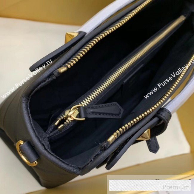 Fendi Diagonal Leather By The Way Regular Boston Bag Black 2019 (AFEI-9061125)