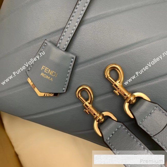 Fendi Diagonal Leather By The Way Regular Boston Bag Blue 2019 (AFEI-9061126)