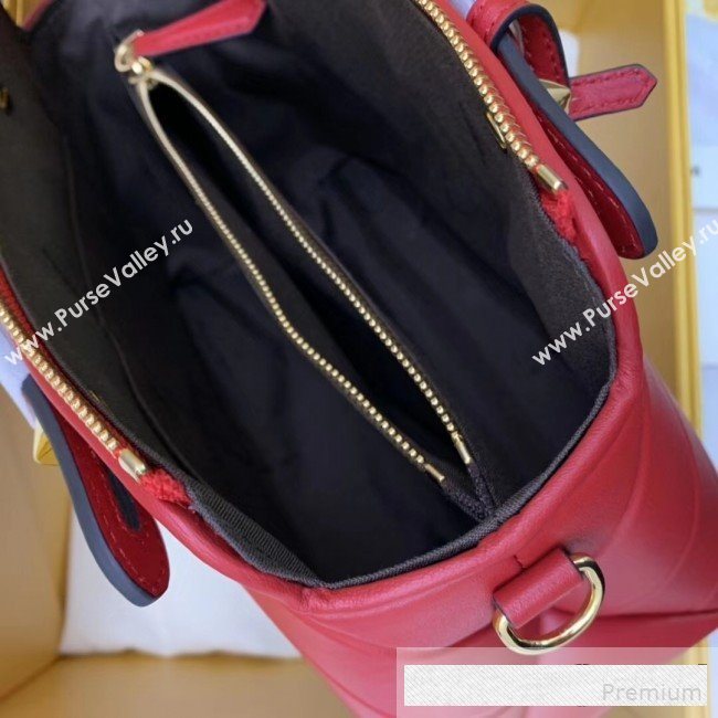 Fendi Diagonal Leather By The Way Regular Boston Bag Red 2019 (AFEI-9061127)