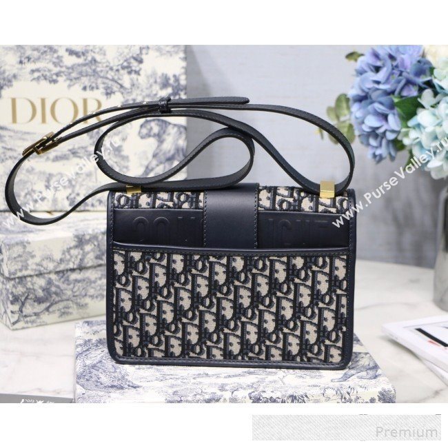 Dior 30 Montaigne CD Flap Bag in Blue Oblique Jacquard Canvas 2019 (BINF-9061133)