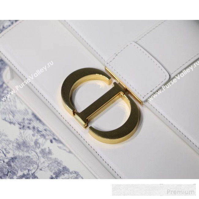 Dior 30 Montaigne CD Flap Bag in Smooth White Calfskin 2019 (BINF-9061136)