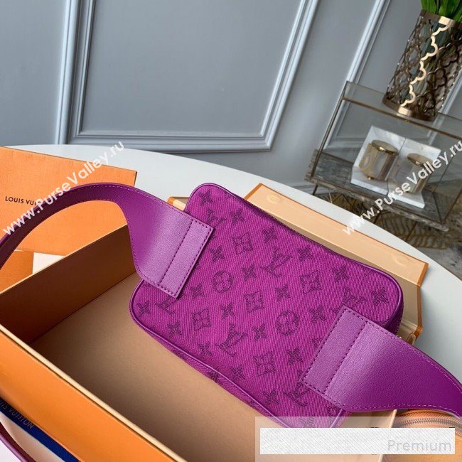 Louis Vuitton Monogram Denim Outdoor Bumbag/Belt Bag M44624 Purple 2019 (KD-9061005)