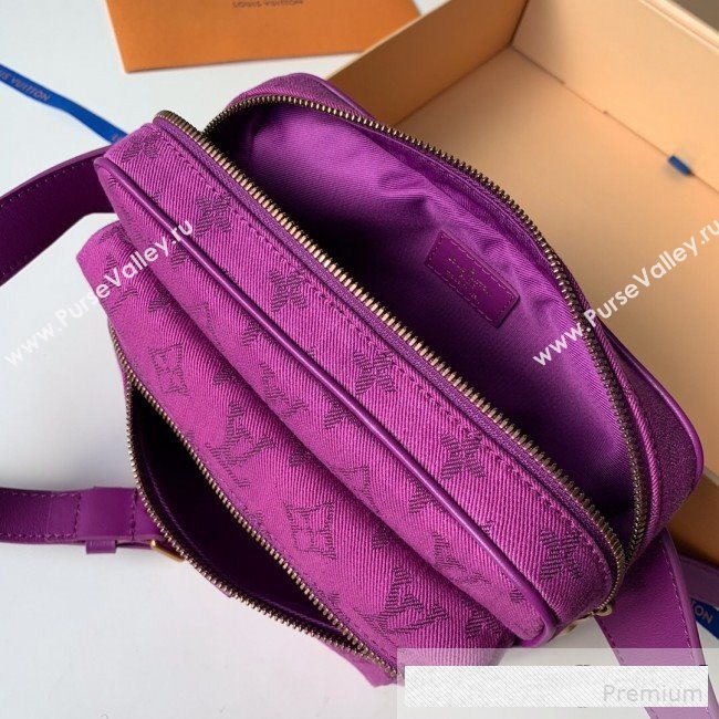 Louis Vuitton Monogram Denim Outdoor Bumbag/Belt Bag M44624 Purple 2019 (KD-9061005)