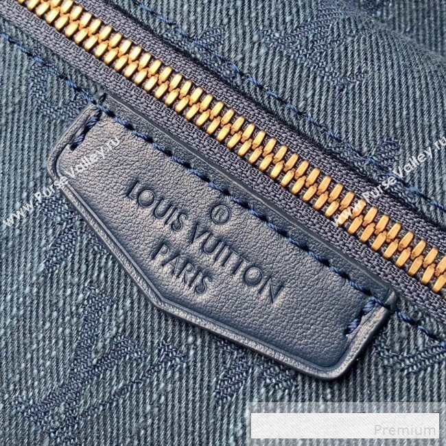 Louis Vuitton Monogram Denim Outdoor Bumbag/Belt Bag M44741 Navy Blue 2019 (KD-9061004)