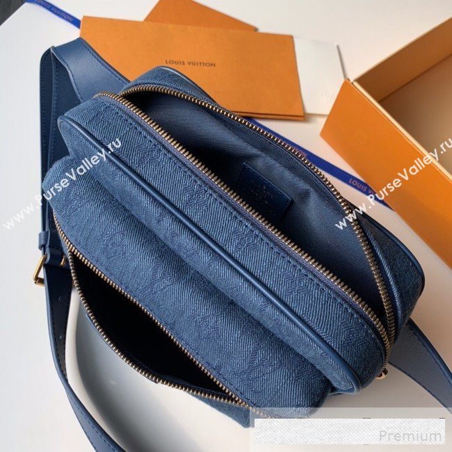 Louis Vuitton Monogram Denim Outdoor Bumbag/Belt Bag M44741 Navy Blue 2019 (KD-9061004)