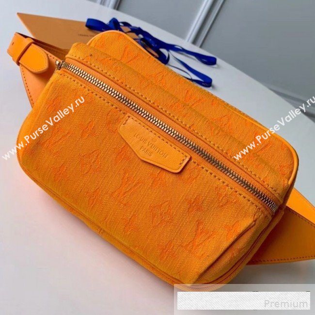 Louis Vuitton Monogram Denim Outdoor Bumbag/Belt Bag M44623 Ocher Yellow 2019 (KD-9061006)