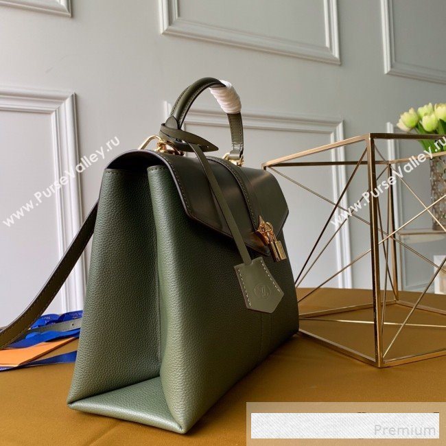Louis Vuitton Padlock Rose des Vents MM Top Handle Bag M53819 Khaki Green 2019 (KD-9061011)