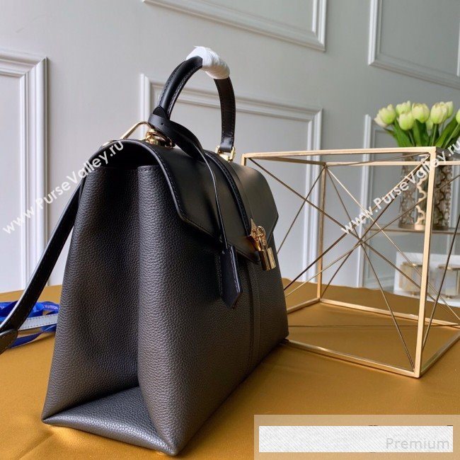 Louis Vuitton Padlock Rose des Vents MM Top Handle Bag M53816 Black 2019 (KD-9061012)