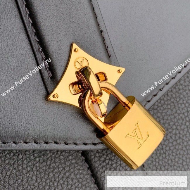 Louis Vuitton Padlock Rose des Vents MM Top Handle Bag M53816 Black 2019 (KD-9061012)